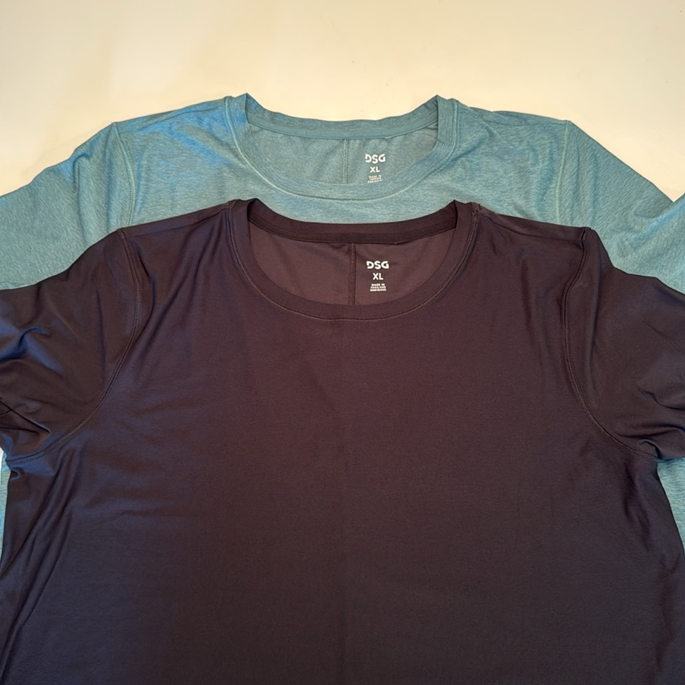 DSG Dri Fit Shirts, 2 (1 green,1 black), size XL